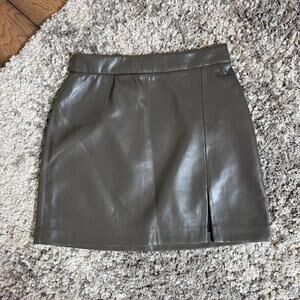 Faux leather mini skirt NWT